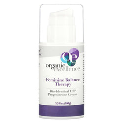 Organic Excellence Feminine Balance Therapy - Bio-Identical USP Progesterone Cream - 100g
