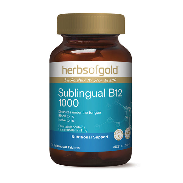 HerbsofGold Sublingual B12 1000 - 75 Tablets