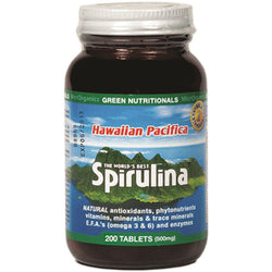 MicrOrganics Green Nutritionals Hawaiian Pacifica Spirulina - 200 Tablets